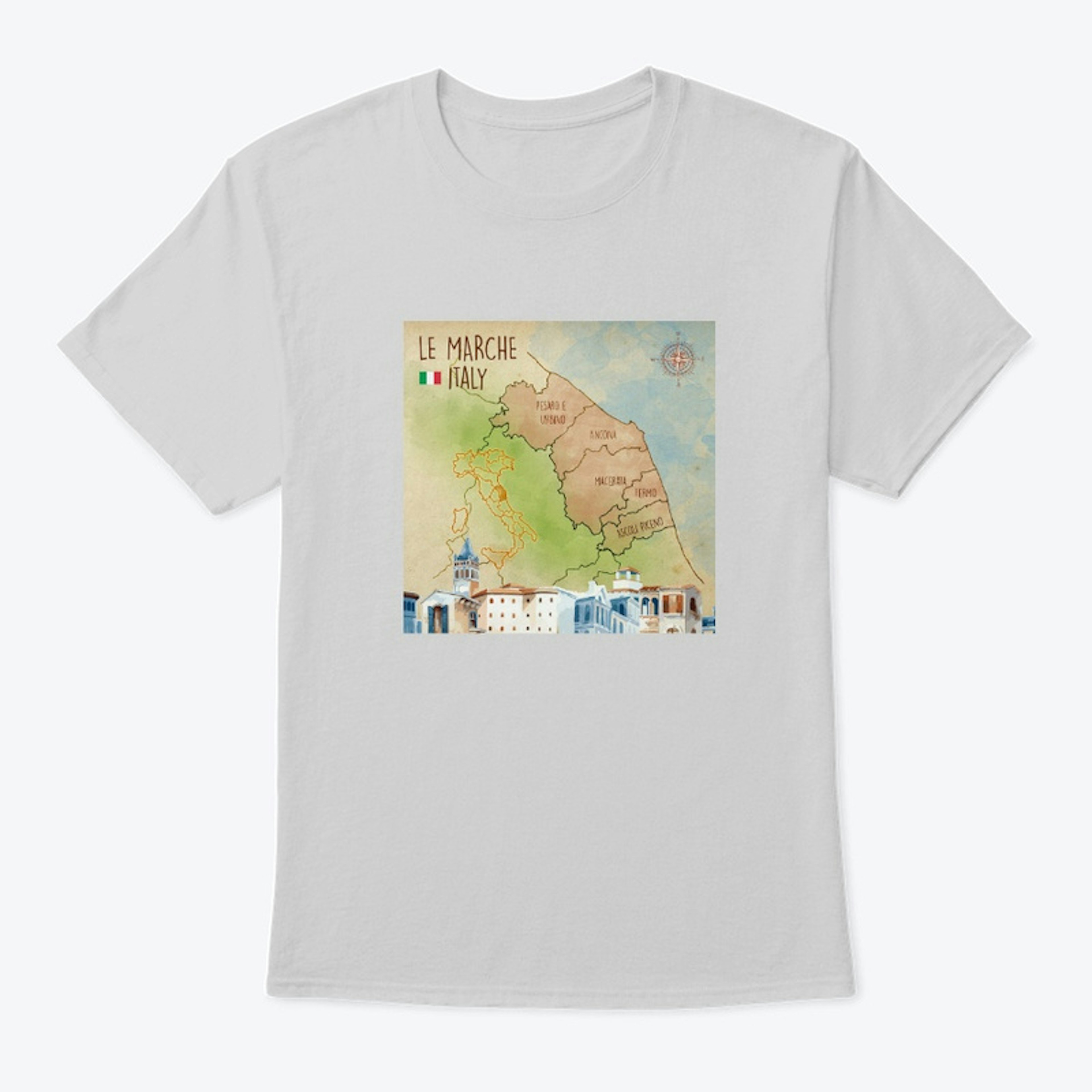 T-Shirt Le Marche Italy Map
